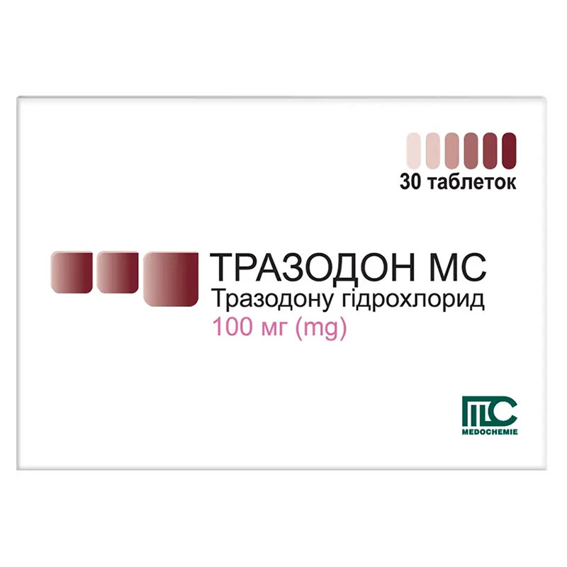 Тразодон МС таблетки по 100 мг 30 шт.