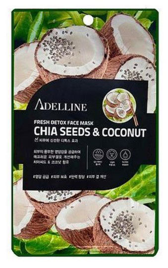 *Adelline Fresh Detox Face Mask Маска Детокс д/обличчя з екстрактами Чіа та Кокосу 20г