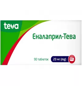 Еналаприл-Тева таблетки по 20 мг 90 шт.