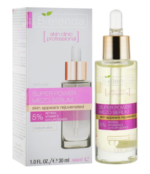 *Сироватка Bielenda Скін Клінік Профешнл д/обличчя з Ретинолом та Коензимом Q10 30мл