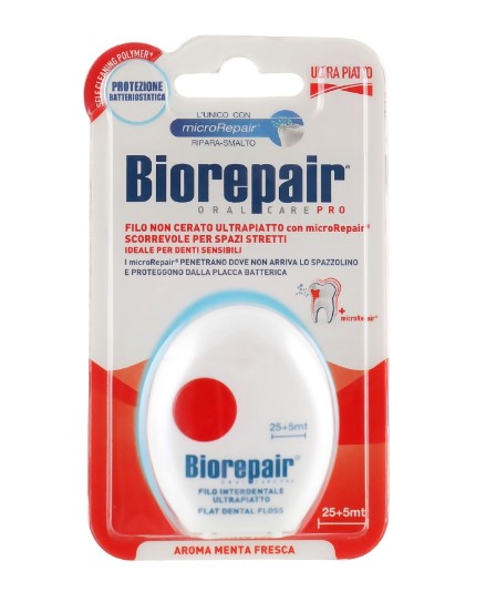 Зубная нить-флосс расширяющаяся BIOREPAIR Избавление от чувствительности РСА 30м Зубная нить-флосс расширяющаяся BIOREPAIR Избавление от чувствительности РСА 30м