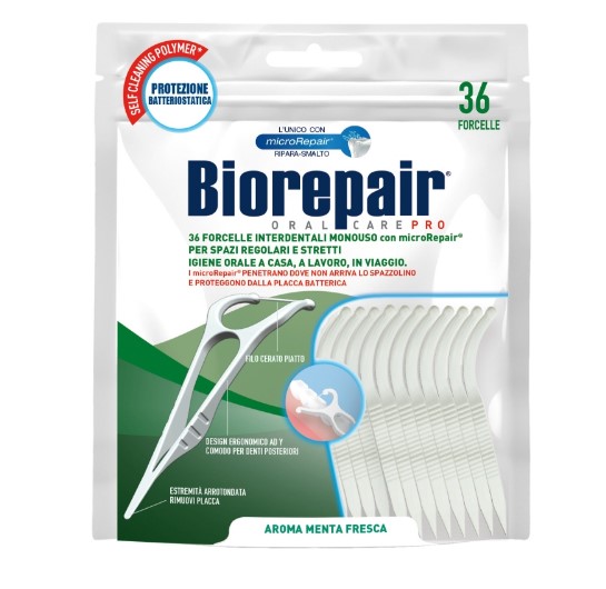 Флосер BIOREPAIR с держателем гидроксиаппатит 36шт