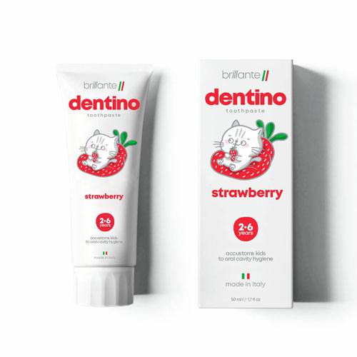 *Brillante Dentino Зубная паста-гель Детская Клубника Кидз (2-6 лет) 50 мл