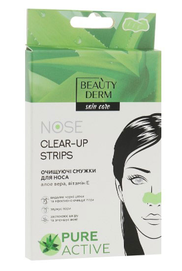 *BEAUTYDERM Очищающие полоски для носа с экстрактом Алоэ Вера 6 шт *BEAUTYDERM Очищающие полоски для носа с экстрактом Алоэ Вера 6 шт