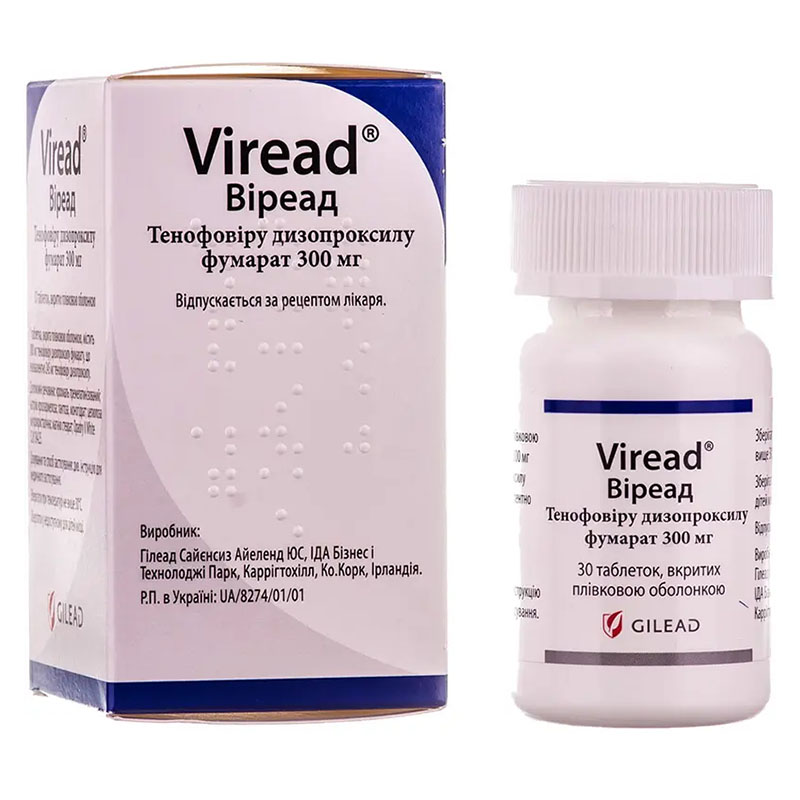 *Віреад табл. вкр/плів. об. 300мг флак. №30