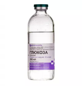 *Глюкоза р-н д/інф 5% фл п/е 200 мл