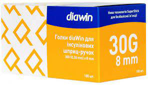 *Игла Diawin для шприц-ручки G30 (0.30*8мм) №1 *Игла Diawin для шприц-ручки G30 (0.30*8мм) №1