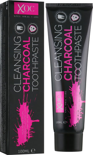 *Xpel Cleansing Charcoal Вугілля активоване Зубна паста + щітка