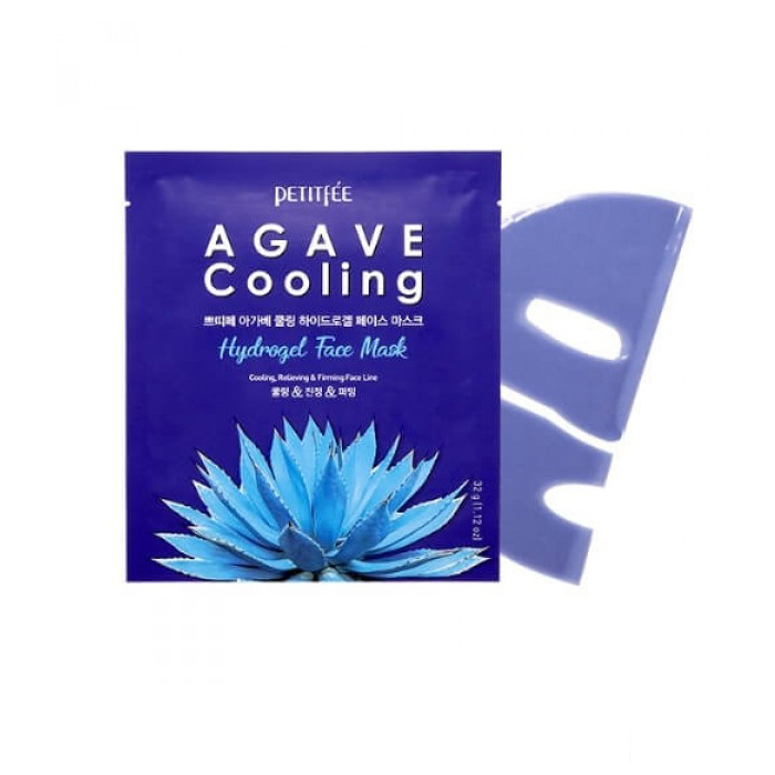 *Petitfee Agave Cooling Маска для обличчя гідрогелева охолоджуюча з Агавою 32 г №5