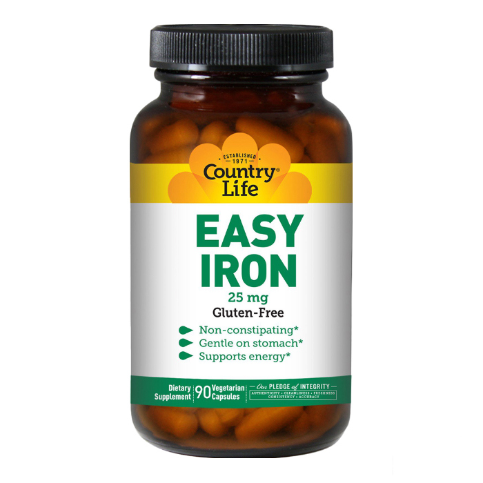 *Country Life Легке Залізо 25 мг №90