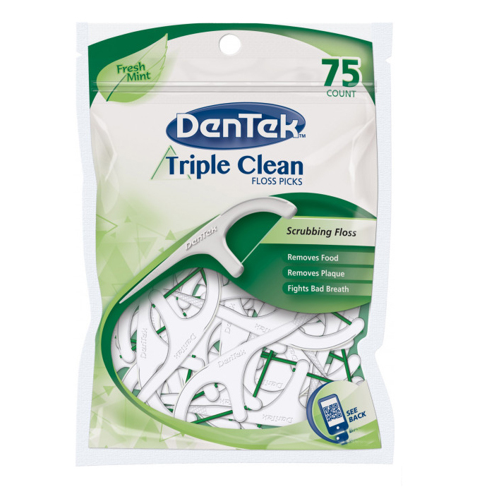 *Флосс-зубочистки DenTek Triple Clean Потрійне очищення №75