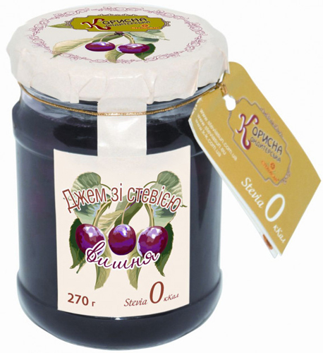 *Джем вишня зі стевією 270 г