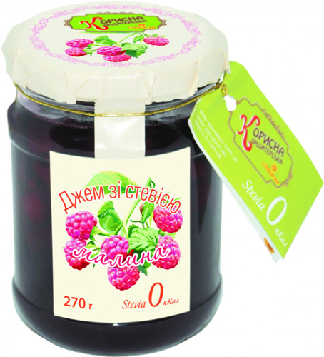 *Джем малина зі стевією 270 г