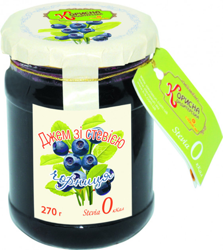 *Джем чорниця зі стевією 270 г