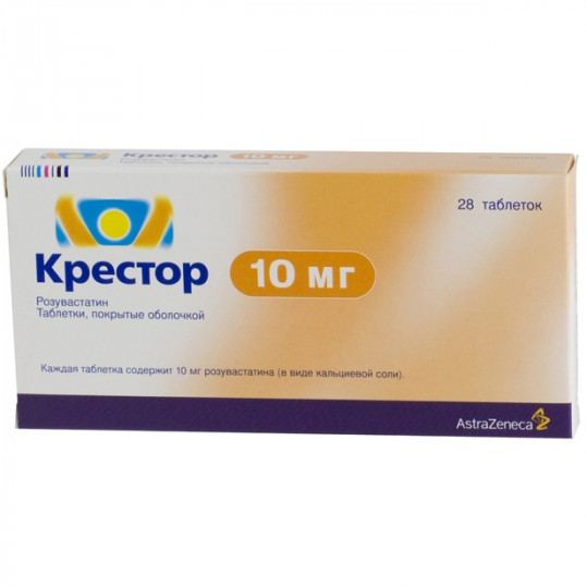 Крестор таблетки по 10 мг 28 шт. (14х2) Крестор таблетки по 10 мг 28 шт. (14х2)