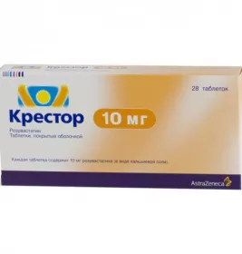 Крестор таблетки по 10 мг 28 шт. (14х2)