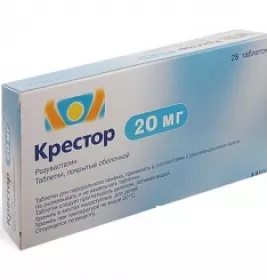 Крестор таблетки по 20 мг 28 шт. (14х2)