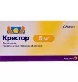 Крестор таблетки по 5 мг 28 шт. (14х2)