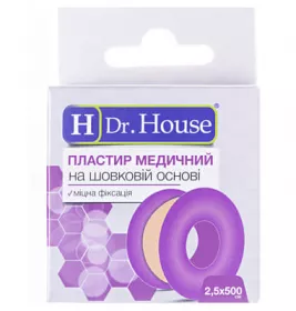 *Пластир Dr.House 2,5 х 500 см шовк