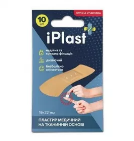 *Пластырь iPlast ткан. 19 х 72 мм №10