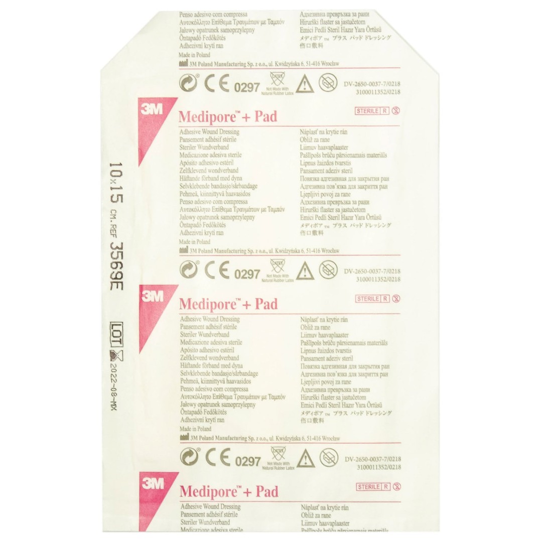 *Повязка пластырная д/закр. ран Medipore+Pad (3569Е) 10 см х 15 см №1 *Повязка пластырная д/закр. ран Medipore+Pad (3569Е) 10 см х 15 см №1