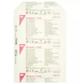 *Пов'язка пластирна д/закр. ран Medipore+Pad (3569Е) 10 см х 15 см №1