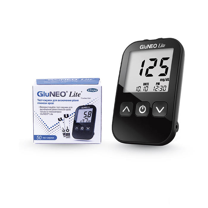 *Глюкометр GluNeo Lite + тест-полоски 50шт *Глюкометр GluNeo Lite + тест-полоски 50шт