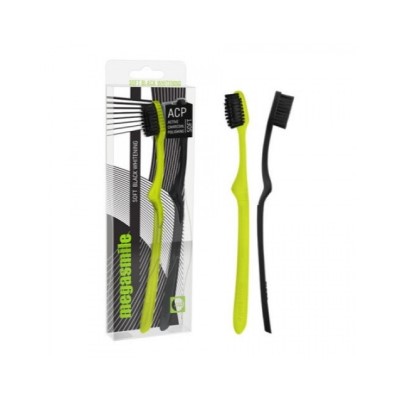 *Зубная щітка Megasmile Soft Black Whitening 2шт