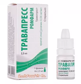 Травапрес Ромфарм краплі очні 0,04 мг/мл по 2,5 мл у флаконі 1 шт.