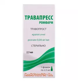 Травапрес Ромфарм краплі очні 0,04 мг/мл по 2,5 мл у флаконі 1 шт.