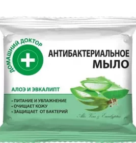 *Домашній Доктор Антибактеріальне мыло Алое і евкаліпт 70г