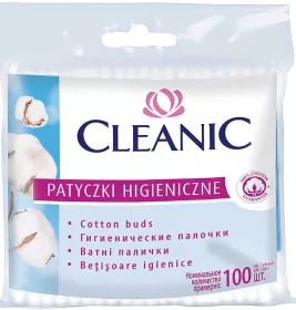 *Cleanic ватні палички №100 банка