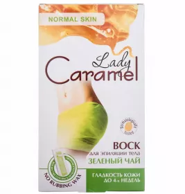 *CARAMEL воск д/депиляции тела зелёний чай 16шт