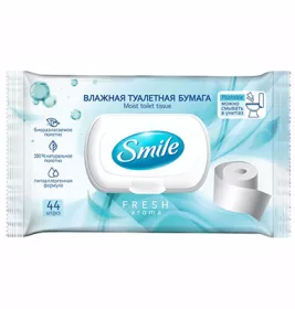 *Smile вологий туалетний папір Fresh 44шт клапан
