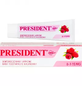 *President зубная паста детская Baby 0-3р Raspberry 30мл