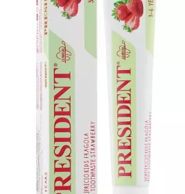 *President зубна паста дитяча kids 3-6р Strawberry 50мл