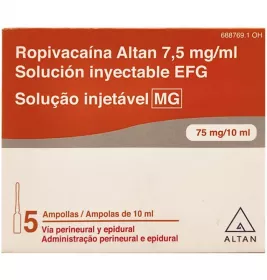 Ропівакаїн-Віста розчин для інфузій 7.5 мг/мл в ампулах по 10 мл 5 шт.