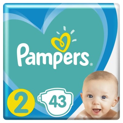 *PAMPERS підгузки New Baby 2 (4-8кг) 43шт