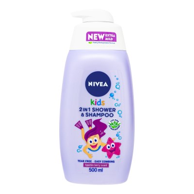 *NIVEA гель-шампунь дитячий 2в1 д/дівчаток 500мл 84589
