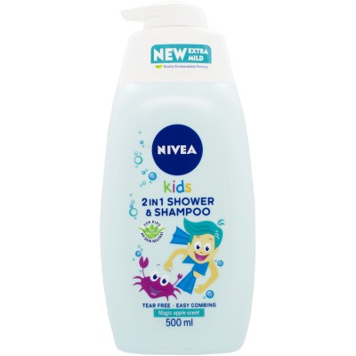 *NIVEA гель-шампунь дитячий 2в1 д/хлопчиків 500мл 84588