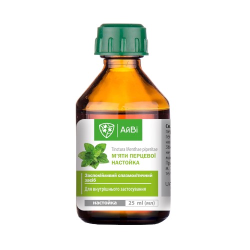 М'яти перцевої настойки по 25 мл у скляному флаконі 1 шт. - АйВі