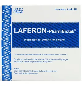 Лаферон порошок по 1 млн. МО у флаконі 1 шт. - Фармбіотек