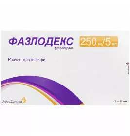 Фазлодекс розчин для ін'єкцій 250 мг (50мг/1мл) по 5 мл у шприці 2 шт.