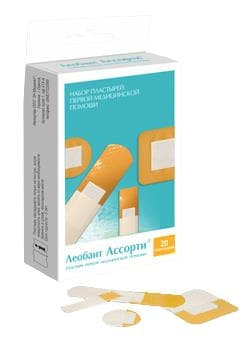 *Набір мед. пластирів Леобант асорті 19х72, 38х38, 10х40 №20