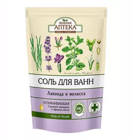 *Сіль д/ванн Зелена аптека Лаванда та меліса 500г