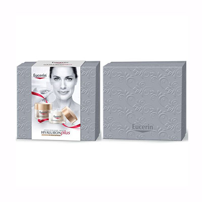 *Набір для обличчя EUCERIN (Юцерин) Hyaluron-Filler+Elasticity (Гиалурон филлер+Еластісіті) День та ніч крем денний 50 мл + крем нічний 50 мл