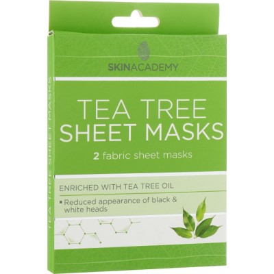 *Skin Academy маска тканинна Tea Tree 2шт
