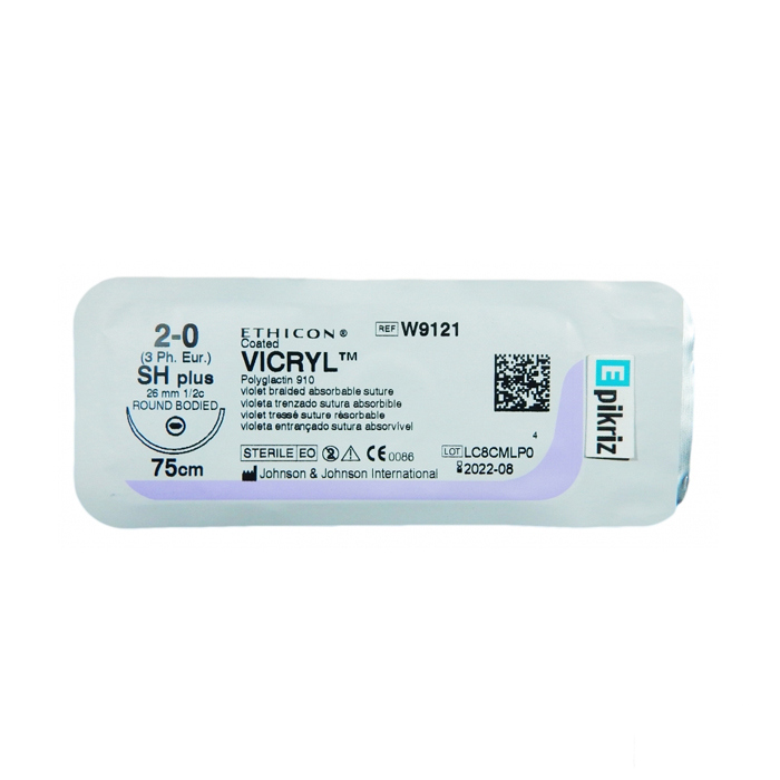 *Вікрил 2/0 голка 1/2 KL26 Optime 18S30 фіолет. 75см