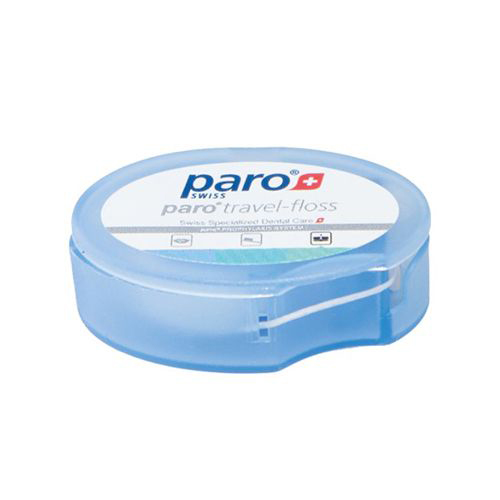*Зубна нитка Paro Swiss Travel Floss дорожня вощена з м'ятою 5м
