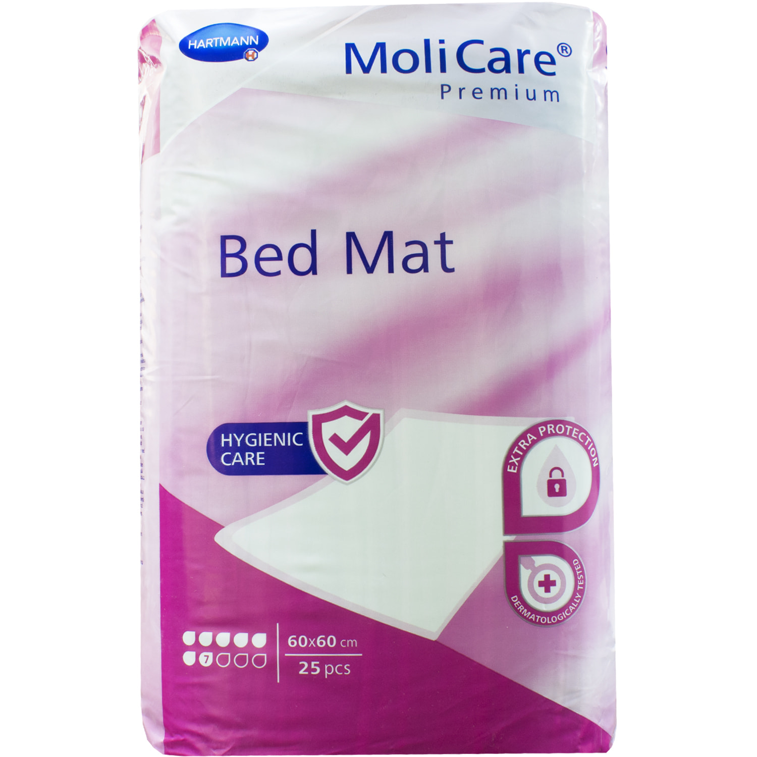 *Пелюшка поглинаюча гіг. MoliCare Premium Bed Mat 7 крапель 60 x 60 см 25шт